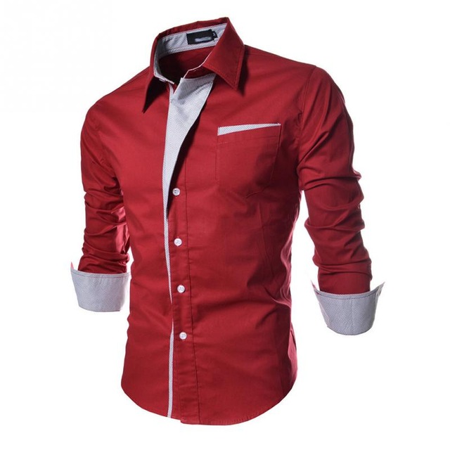 High quality Camisa Masculina Slim  Men Shirt Casual Long-Sleeved Chemise Homme Men Shirt