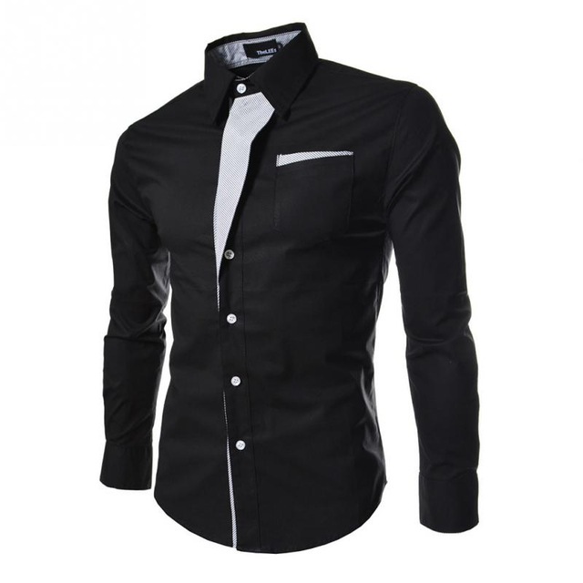 High quality Camisa Masculina Slim  Men Shirt Casual Long-Sleeved Chemise Homme Men Shirt
