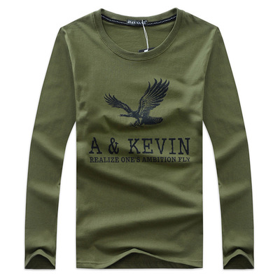 High quality Mens Long Sleeve t shirt Tracksuit Men Long-Sleeved T-Shirt Men Crewneck fashion Printed