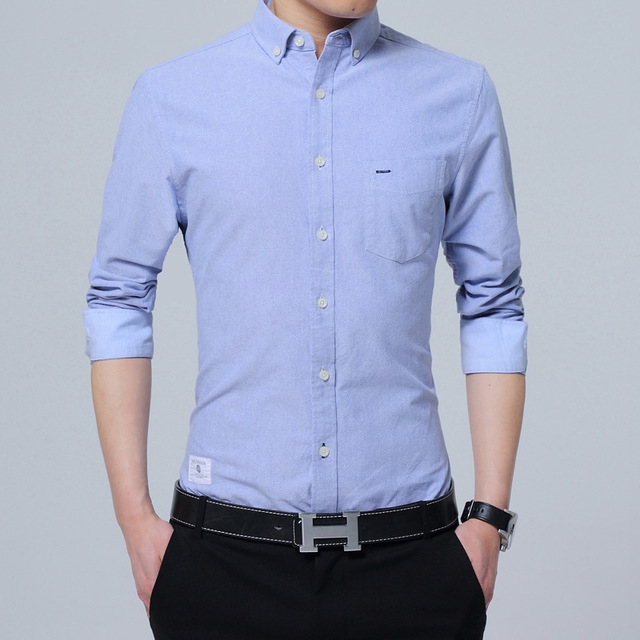 2021 High quality   Black Friday Men's Shirts Long Sleeves Solid Shirt Slim Fit Cotton Casual Social Shirt Men