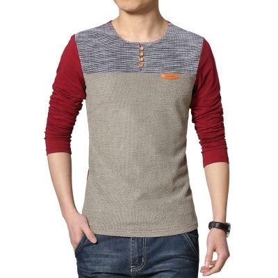 High quality Spring Fashion O-Neck Slim Fit Long Sleeve T-shirts and Polos Men Trend Casual Men T-Shirt