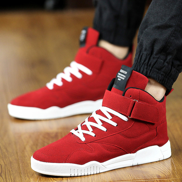 2018 Hot Sale Men Casual Shoes Comfortable Sneakers For Male Shock Absorption High Quality Men Flat Red 44