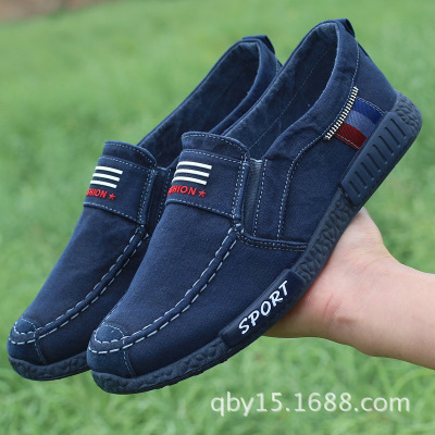 2021 High quality Hot Canvas Men Shoes Denim Lace-Up Men Casual Shoes Plimsolls Breathable Male Footwear Spring