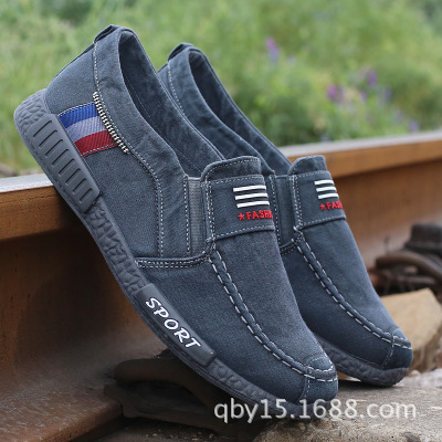 2021 High quality Hot Canvas Men Shoes Denim Lace-Up Men Casual Shoes Plimsolls Breathable Male Footwear Spring