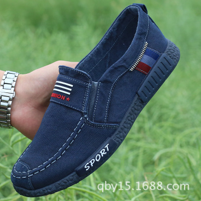 2021 High quality Hot Canvas Men Shoes Denim Lace-Up Men Casual Shoes Plimsolls Breathable Male Footwear Spring