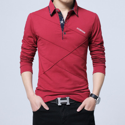 High quality Polo Shirt MenMens Long Sleeve Polo Shirts Plus Size Male Poles Solid Tee Shirt