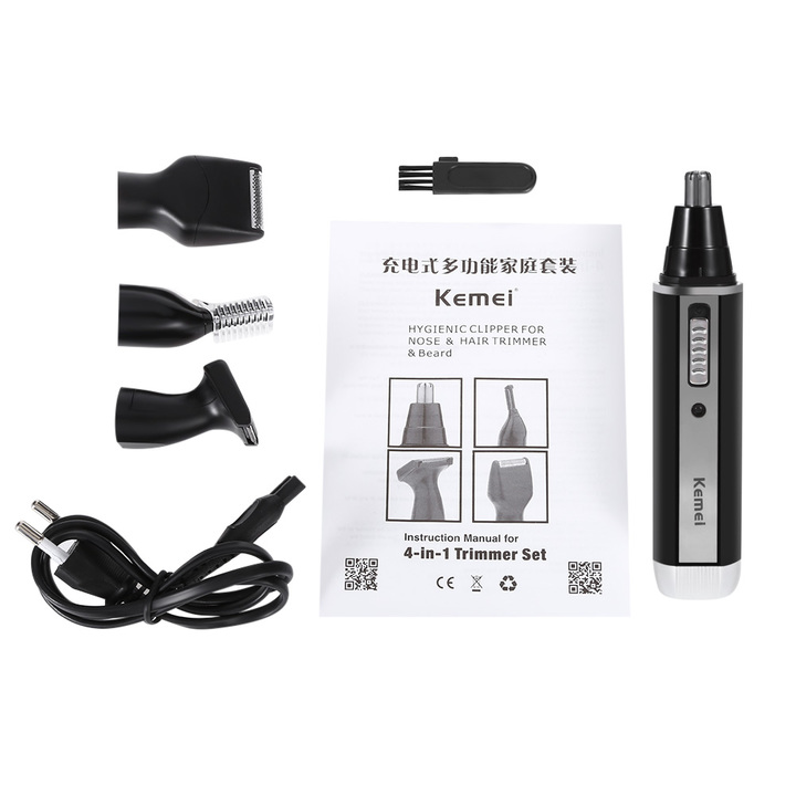 High quality 4 in 1 Nose Hair Beard Eyebrow Rechargeable Electric Trimmer Electric Nose