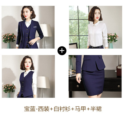 High quality Work business Women's skirt suits Set for women blazer office lady clothes Coat Jacket Women 2 piece suit
