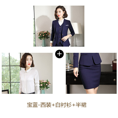 High quality Work business Women's skirt suits Set for women blazer office lady clothes Coat Jacket Women 2 piece suit
