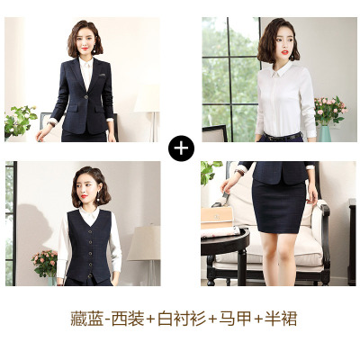 High quality Work business Women's skirt suits Set for women blazer office lady clothes Coat Jacket Women 2 piece suit