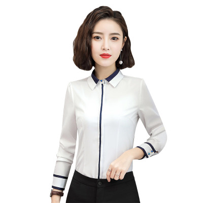 2021 High quality Spring Fashion Casual white long sleeve T-Shirt Slim Formal Wear tshirt feminine shirts ladies tops