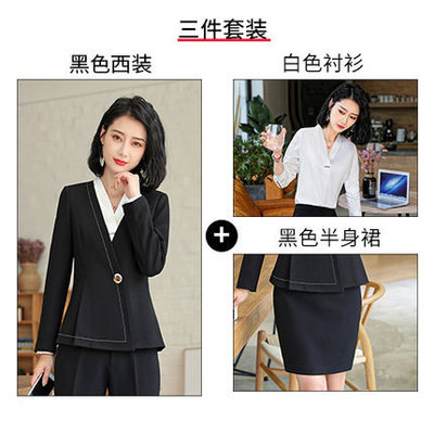 2021 High quality 2019 Hot Work business Women's skirt suits Set for women blazer office lady clothes Coat Jacket suit