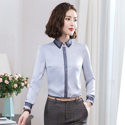 2021 High quality Spring Fashion Casual white long sleeve T-Shirt Slim Formal Wear tshirt feminine shirts ladies tops