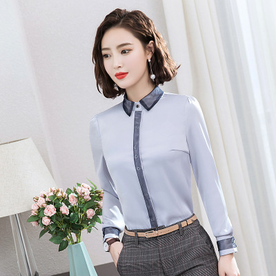2021 High quality Spring Fashion Casual white long sleeve T-Shirt Slim Formal Wear tshirt feminine shirts ladies tops