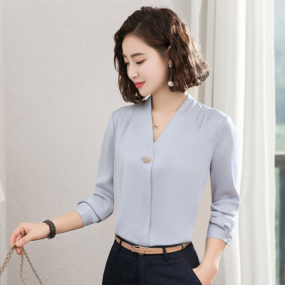 2021 High quality Spring Fashion Casual white long sleeve T-Shirt Slim Formal Wear tshirt feminine shirts ladies tops