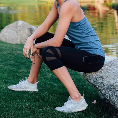 High quality Fitness Long Pants Side Striped Elastic Waist Gyms Leggings Jogger Sweatpants Female Trousers