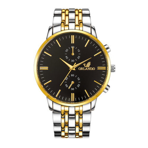 High quality Men's Wrist Watches Top Brand Luxury Orlando Clock Stainless Steel Men's Watch