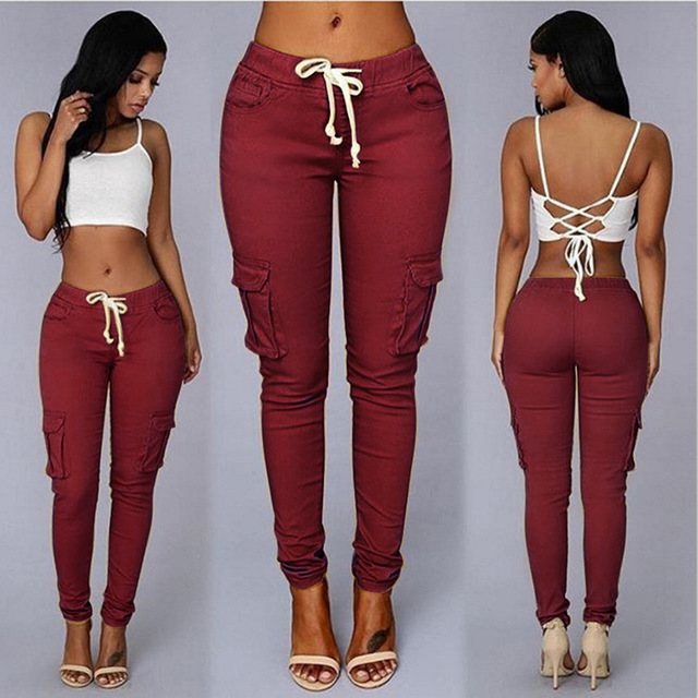 High quality Good Elastic Nice Material Packets Pencil Fashion Soft Suitable Skinny Female Ladies Pants