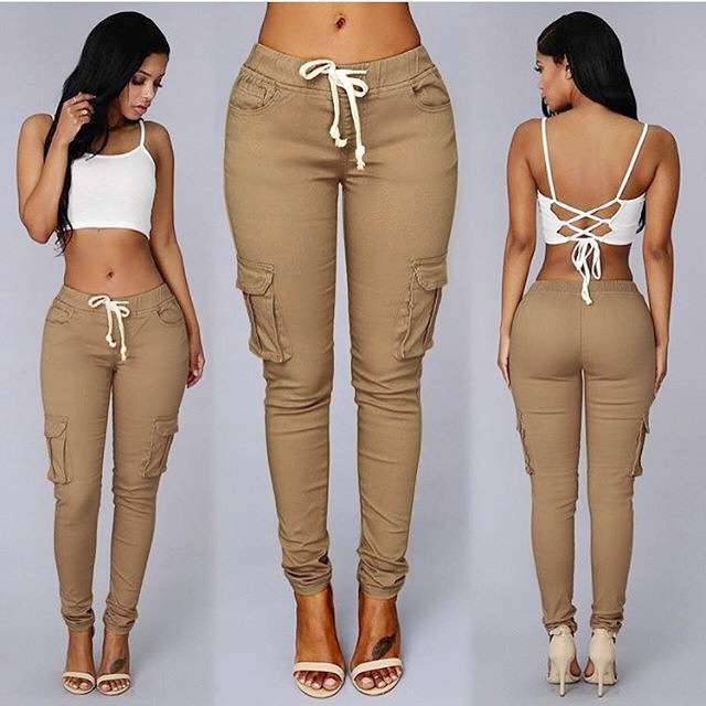 High quality Good Elastic Nice Material Packets Pencil Fashion Soft Suitable Skinny Female Ladies Pants