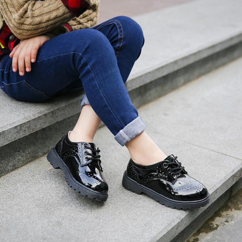 High quality Children Wedding Shoes Girls Boys Kids School Performance Formal Flat Loafer Shoes