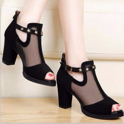 2021 High quality Summer Sandals Women Shoes Cool boots with Fish Head Sandals high heels