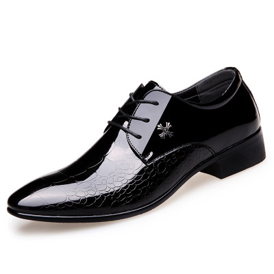 2021 High quality PU Leather Shoes Formal Oxford Lace Up Shoes Flat Pointed Toe Business Shoes