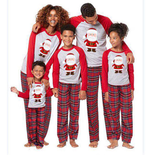 2021 High quality Christmas Family Matching Pajamas Set Adult Men Women Kids Sleepwear