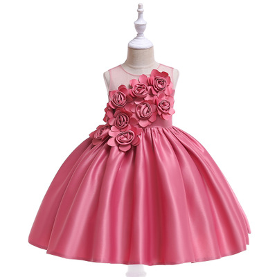 2021 High quality Girls Princess Dress Christmas Elegant Children Evening Party Dress Flower Girls Wedding Dress