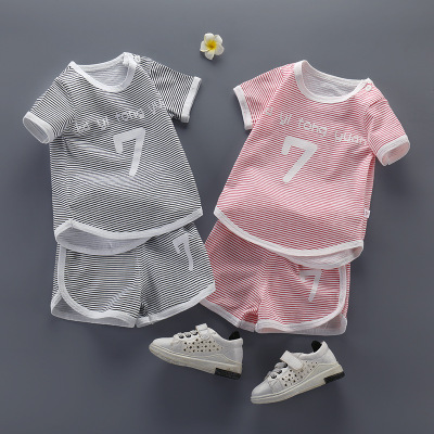 2021 High quality boys and girls Summer Clothes Cartoon Kids Boy 2PCS Clothing Set Cotton T-shit Pants