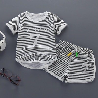 2021 High quality boys and girls Summer Clothes Cartoon Kids Boy 2PCS Clothing Set Cotton T-shit Pants