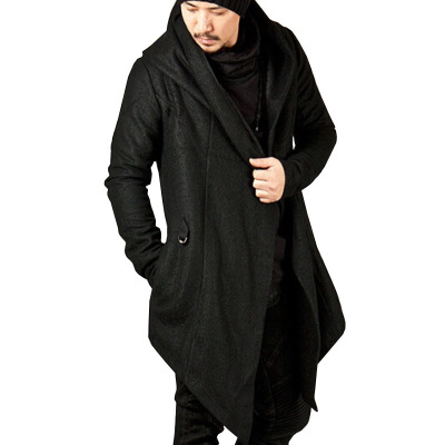 High quality Men Hooded Sweatshirts Black Hip Hop Mantle Hoodies Fashion Jacket long Sleeves Cloak Coats Outwear