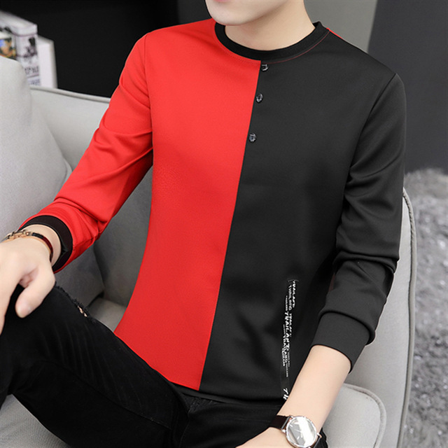 2021 High quality   Black Friday Long-sleeved men's autumn figure-flattering T-shirts and Polos