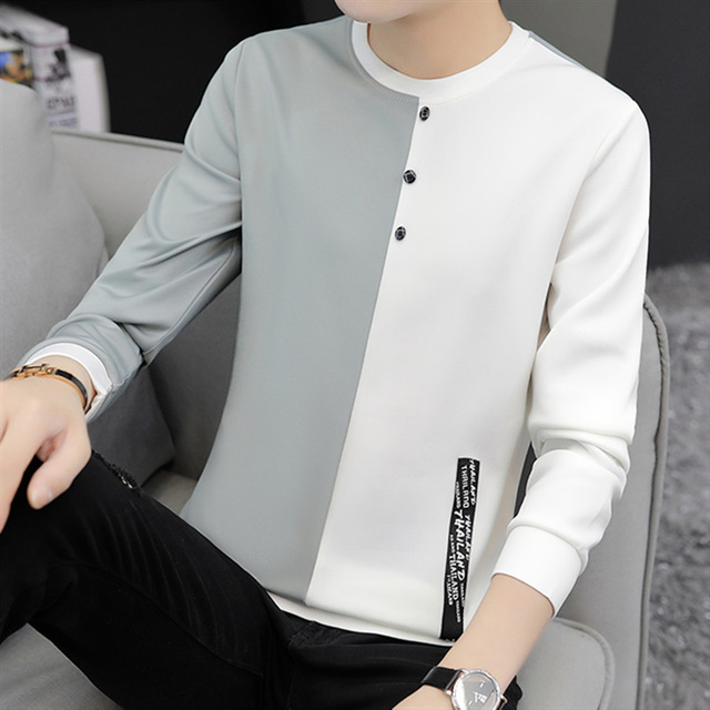 2021 High quality   Black Friday Long-sleeved men's autumn figure-flattering T-shirts and Polos