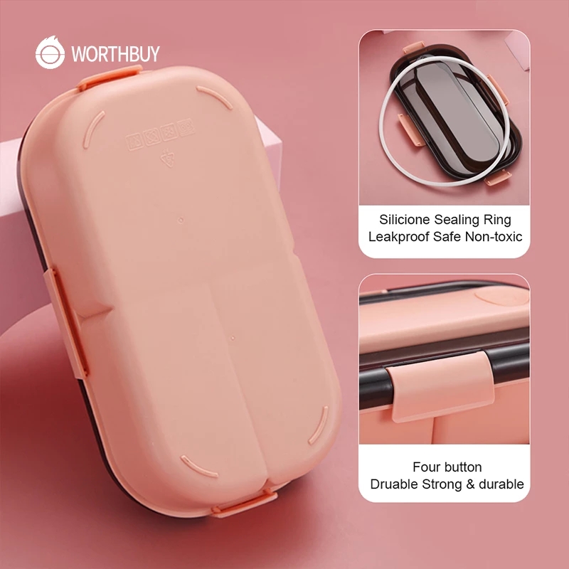 2021 High quality Plastic Lunch Box For Kids School Microwave Bento Box Kitchen and Dining room appliances