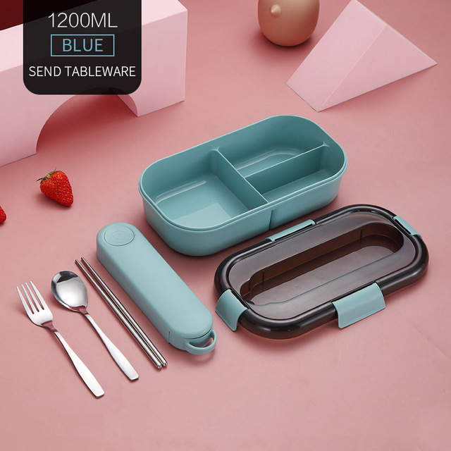 2021 High quality Plastic Lunch Box For Kids School Microwave Bento Box Kitchen and Dining room appliances