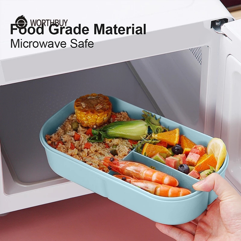2021 High quality Plastic Lunch Box For Kids School Microwave Bento Box Kitchen and Dining room appliances