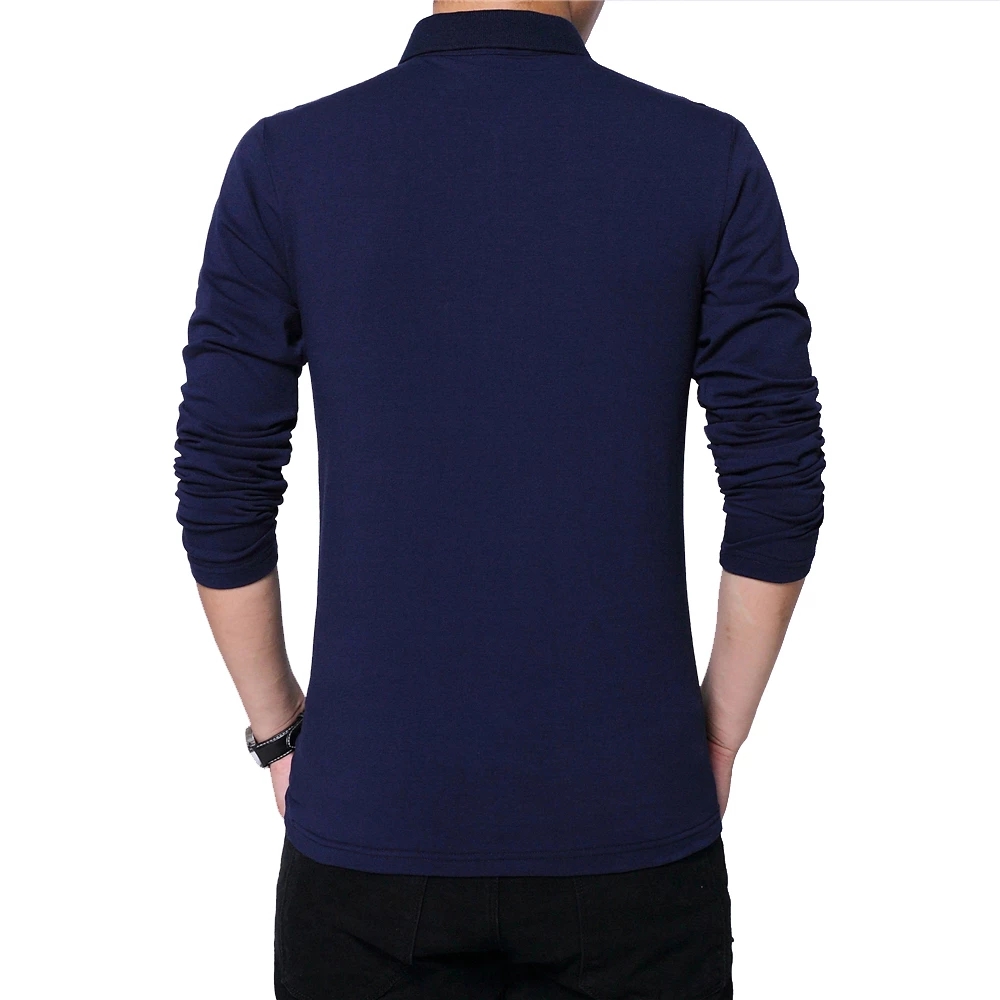 High quality Autumn Men Long Sleeve Zipper Collar Print Casual Tshirt Cotton Slim Fit T-shirt Men Clothing