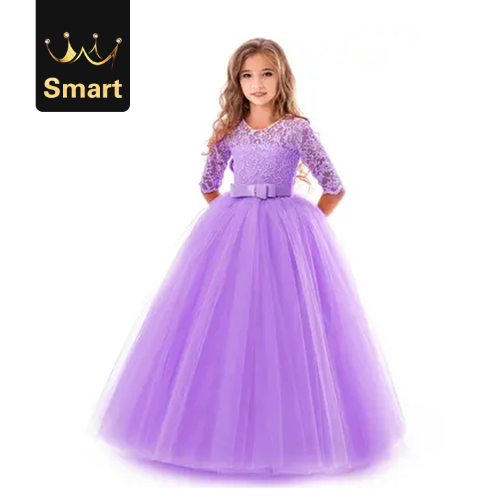 High quality Flower Girls Wedding Girl Party Dress Lace Princess Summer Children Princess Dress