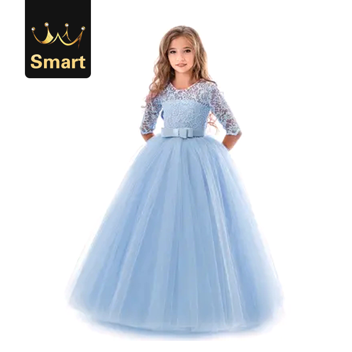 High quality Flower Girls Wedding Girl Party Dress Lace Princess Summer Children Princess Dress