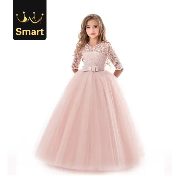 High quality Flower Girls Wedding Girl Party Dress Lace Princess Summer Children Princess Dress