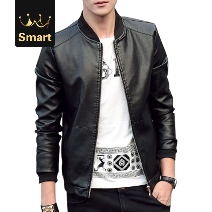 High quality Autumn Men's PU Leather Coat Slim Fit Jackets Casual Outwear for Man Jacket