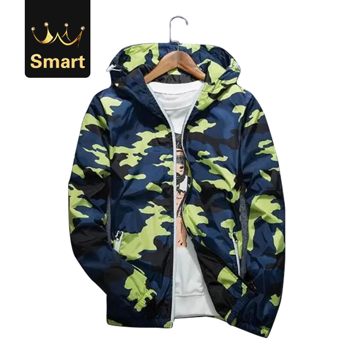 2021 High quality Men Jacket Spring Camouflage Jackets Casual Coat Hooded Luminous Zipper Coats