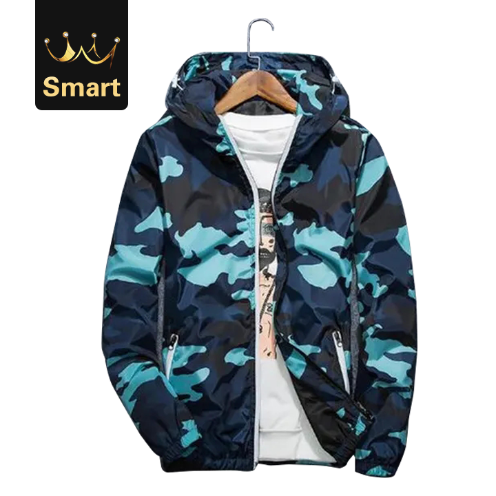 2021 High quality Men Jacket Spring Camouflage Jackets Casual Coat Hooded Luminous Zipper Coats