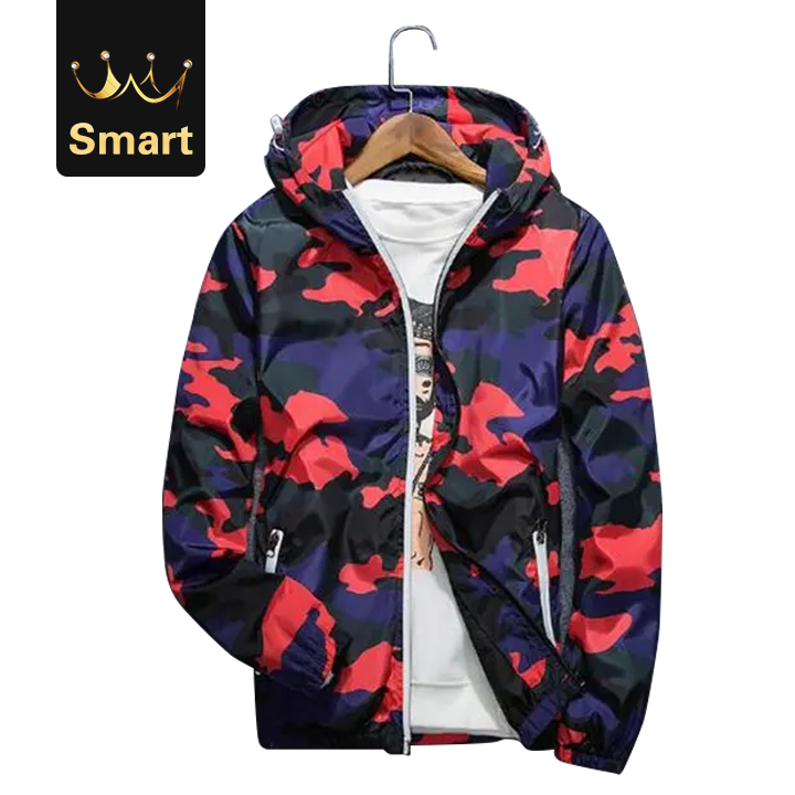 2021 High quality Men Jacket Spring Camouflage Jackets Casual Coat Hooded Luminous Zipper Coats