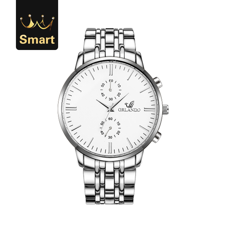 High quality Men's Wrist Watches Top Brand Luxury Orlando Clock Stainless Steel Men's Watch