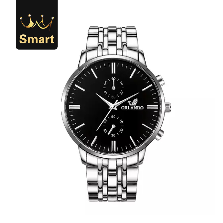 High quality Men's Wrist Watches Top Brand Luxury Orlando Clock Stainless Steel Men's Watch