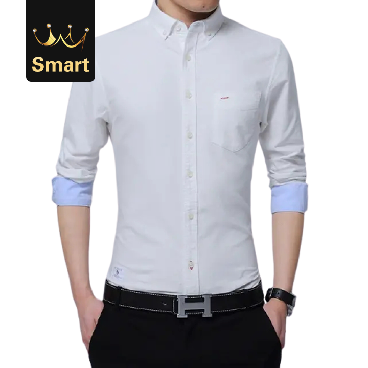 2021 High quality   Black Friday Men's Shirts Long Sleeves Solid Shirt Slim Fit Cotton Casual Social Shirt Men