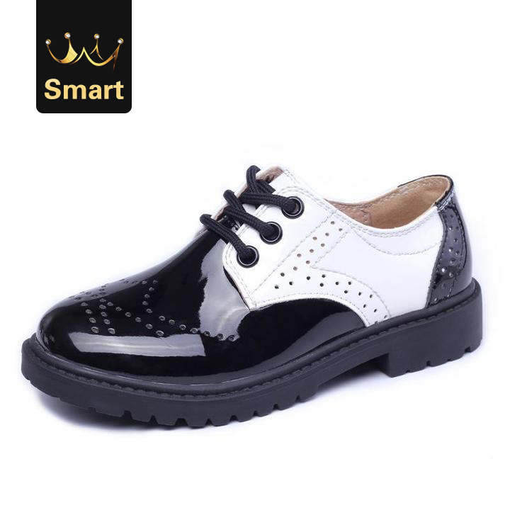 High quality Children Wedding Shoes Girls Boys Kids School Performance Formal Flat Loafer Shoes