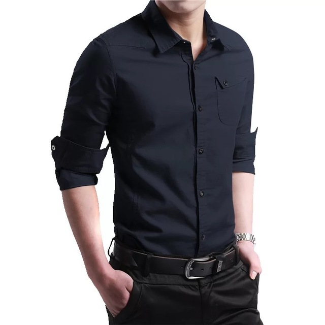2021 High quality Shirts for men New Thin Breathable Military Men Shirts Long Sleeve Slim Men's Shirts Business Men