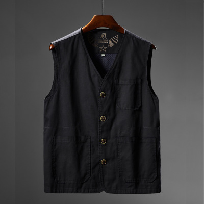 2021 High quality Men's Vests Casual Cotton Breathable Mesh Vest Sleeveless Jackets Man Outwdoor Fishing Waistcoats